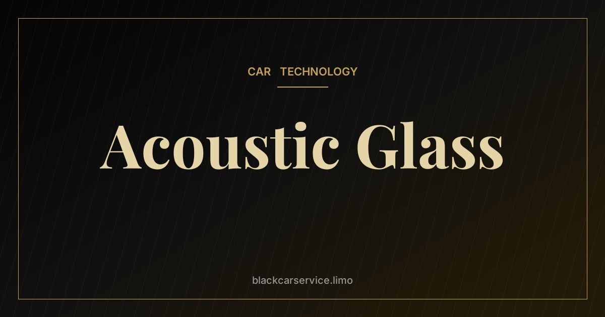 Acoustic Glass — Acoustic and Laminated Glass: The Hidden Reason Luxury Cars Are Quiet
