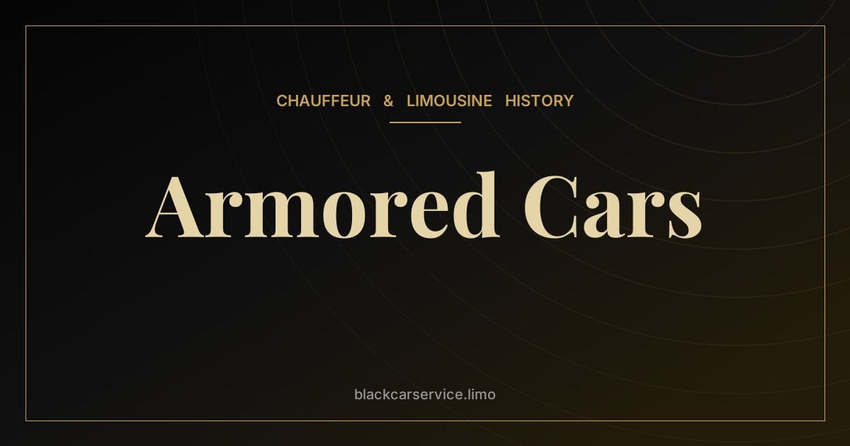 Armored Cars — The History of Armored Cars: From Gangsters to Executive Protection