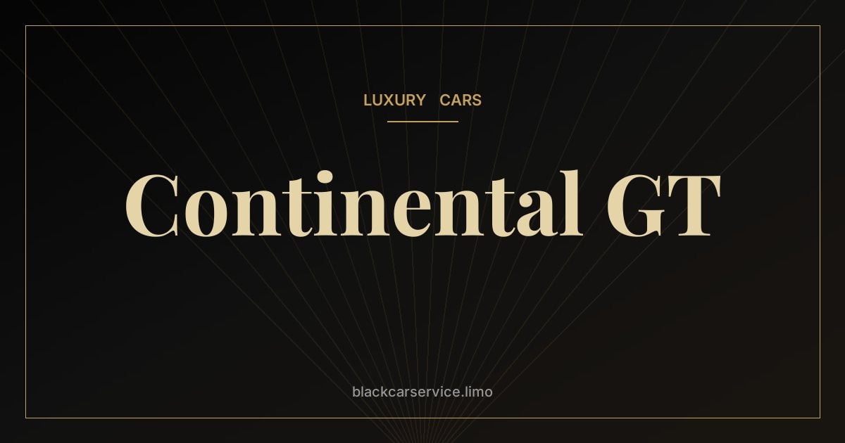 Continental GT — Bentley Continental GT: History of the Car That Saved Bentley