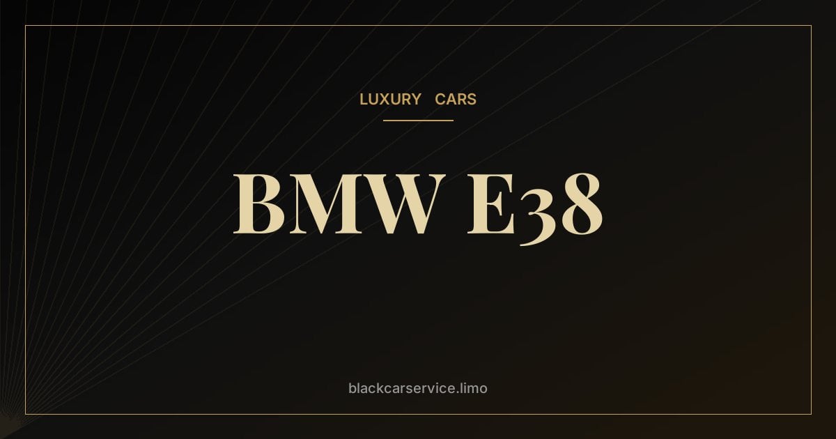 BMW E38 — BMW E38 7 Series (1994–2001): Why It's Called the Most Beautiful 7 Series