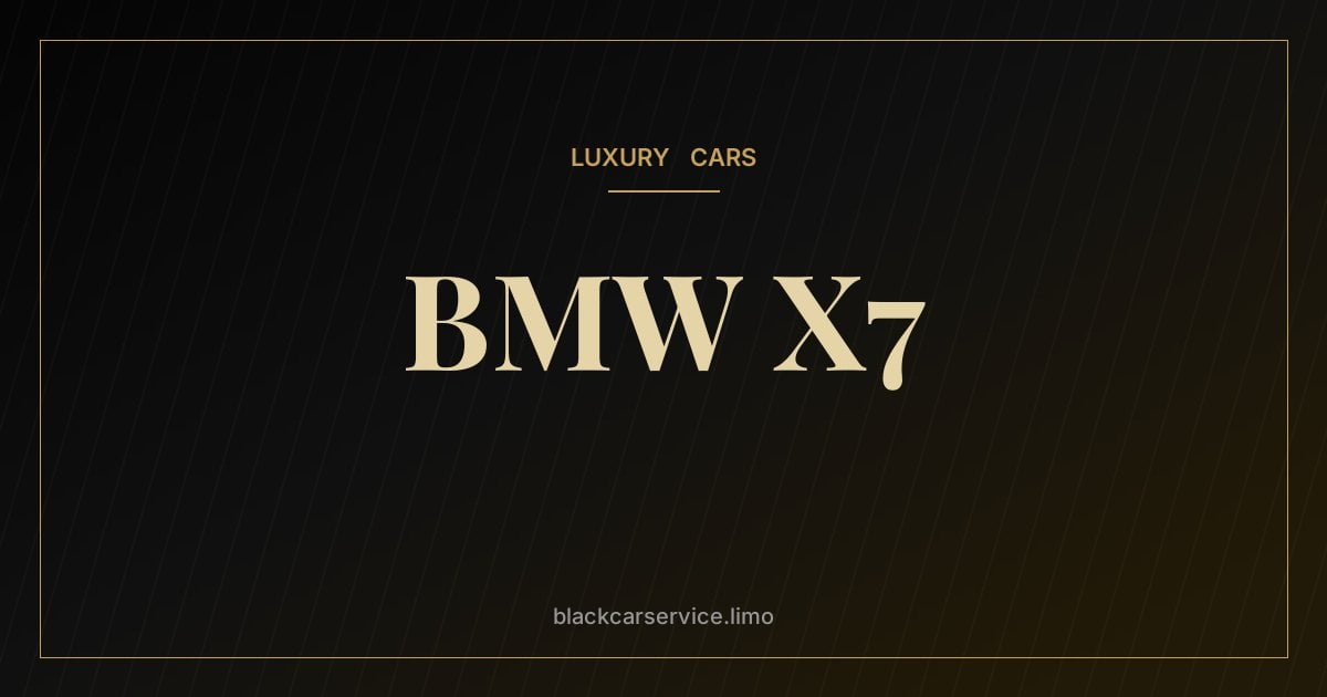 BMW X7 — BMW X7: BMW's Three-Row Flagship SUV Built in South Carolina