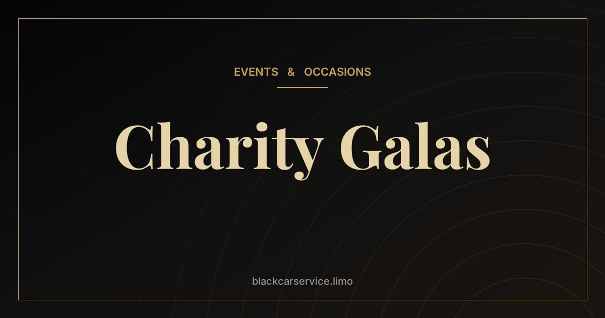 Charity Galas — Charity Gala Transportation: Planning Arrivals for Hosts and Guests