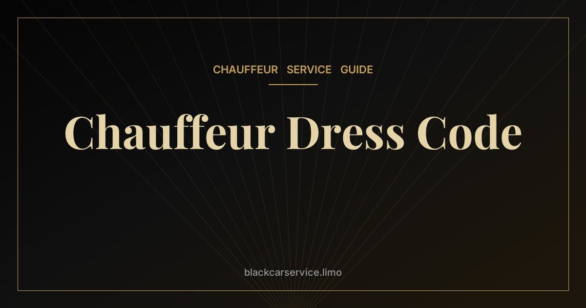 Chauffeur Dress Code — Chauffeur Dress Code: What Professional Chauffeurs Wear Today