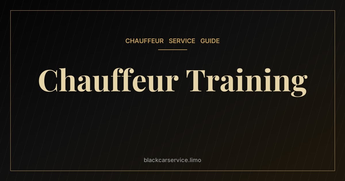 Chauffeur Training — Chauffeur Training and Standards: What Makes a Professional