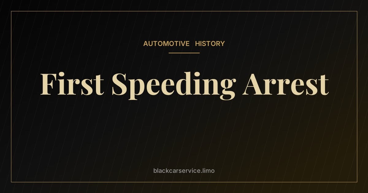 First Speeding Arrest — The First Speeding Arrest: New York City, 1899