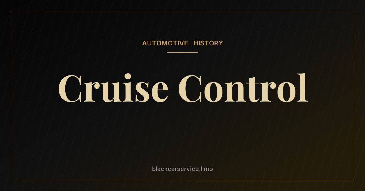 Cruise Control — The History of Cruise Control: The Blind Inventor Who Made Driving Easier
