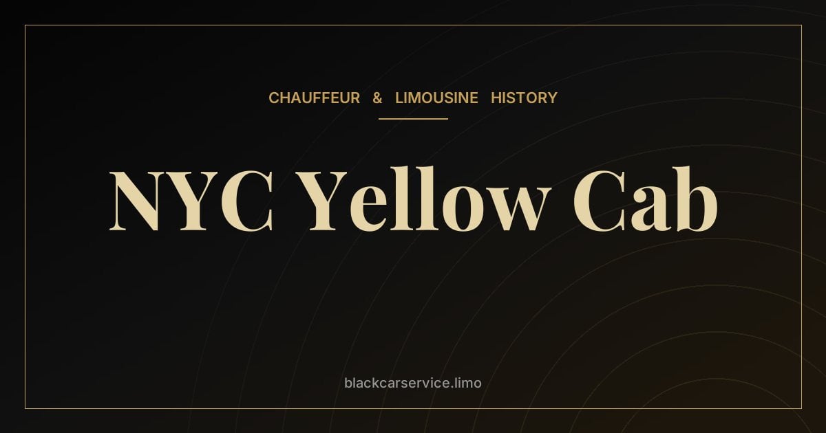 NYC Yellow Cab — The History of New York's Yellow Cab