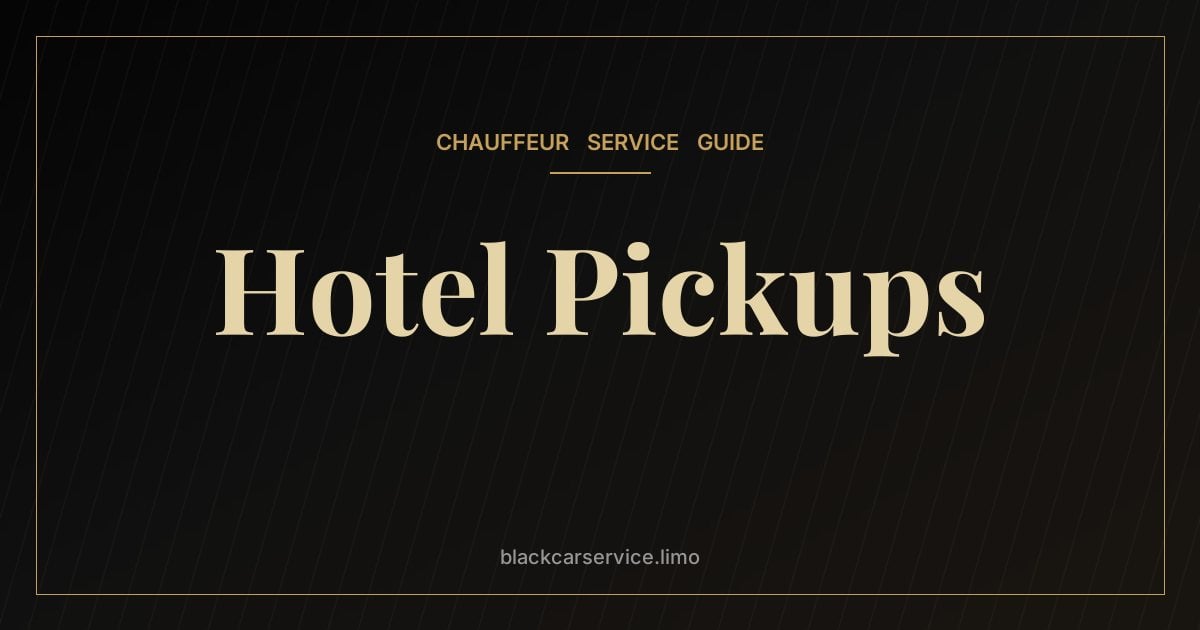 Hotel Pickups — Hotel Pickups: How to Meet Your Car at a Busy Hotel