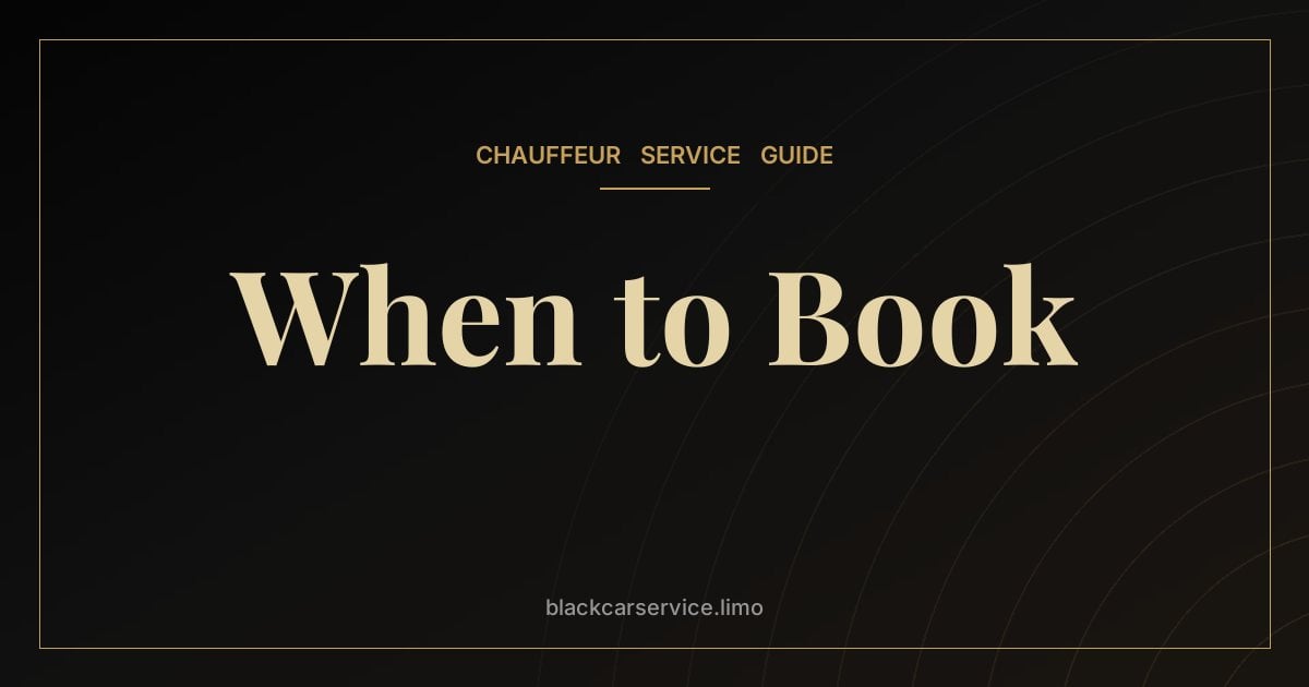 When to Book — How Far in Advance Should You Book a Car Service?
