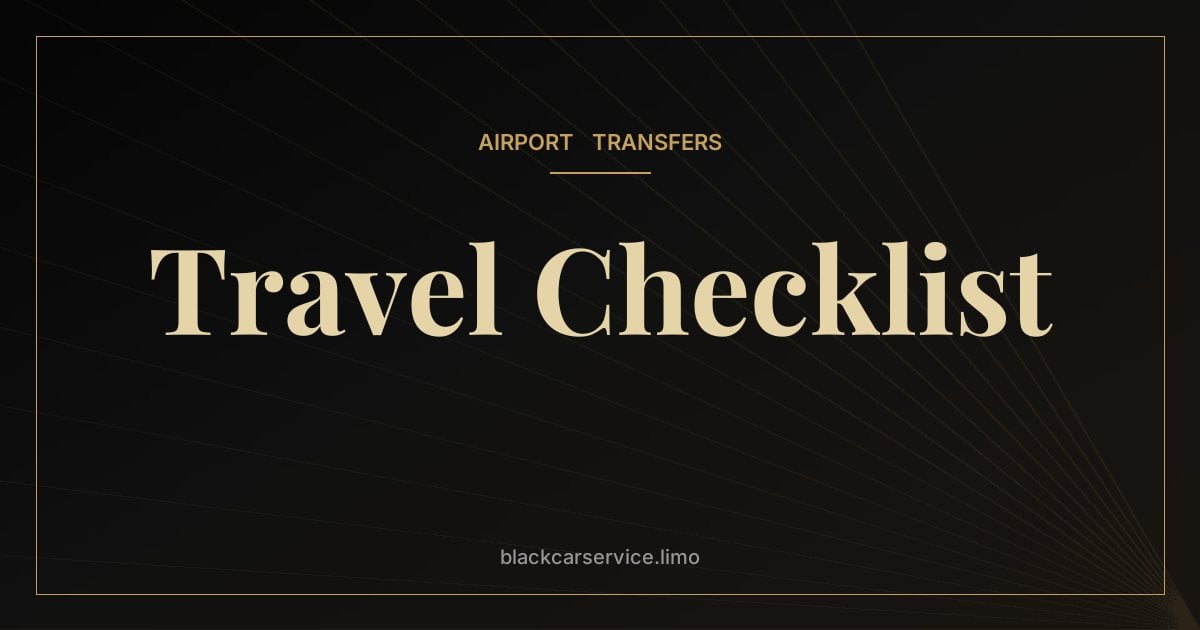 Travel Checklist — International Travel Checklist for Departures From JFK and Newark