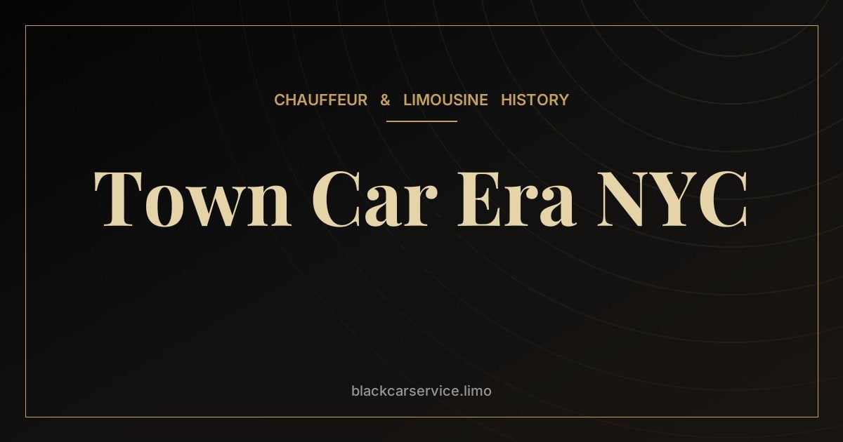 Town Car Era NYC — When the Lincoln Town Car Ruled New York's Streets