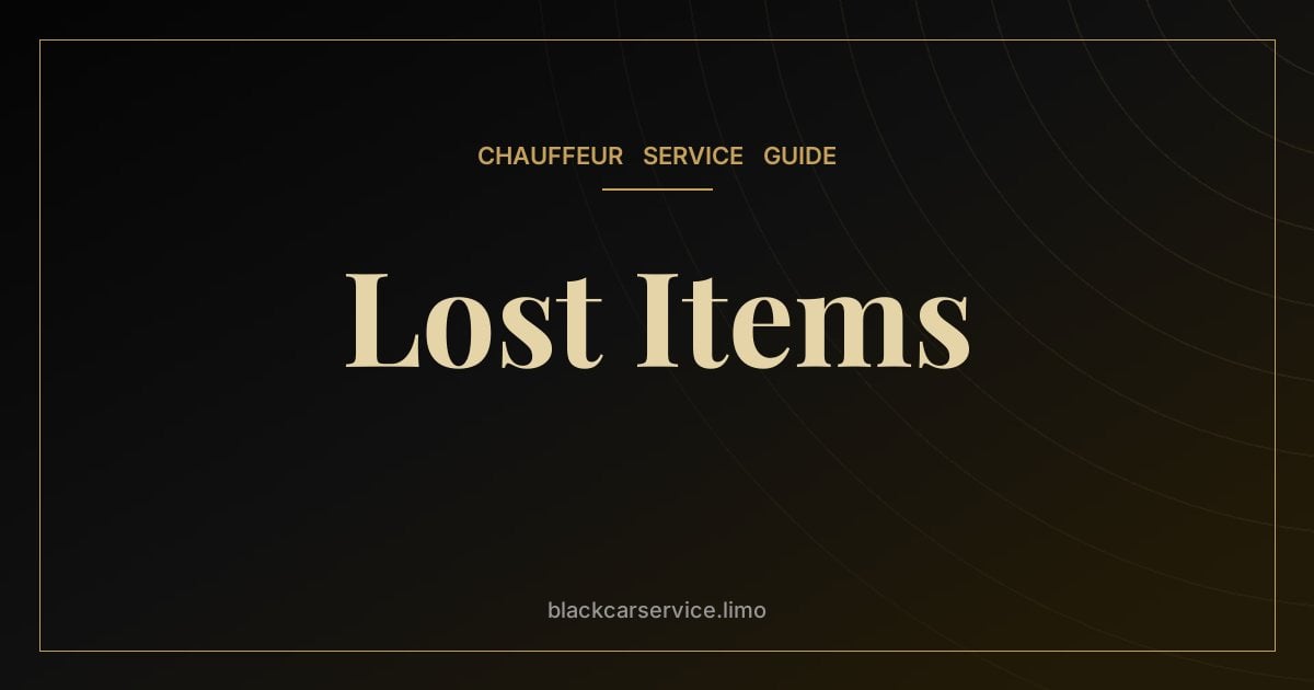 Lost Items — Left Something in a Car Service? How to Get It Back