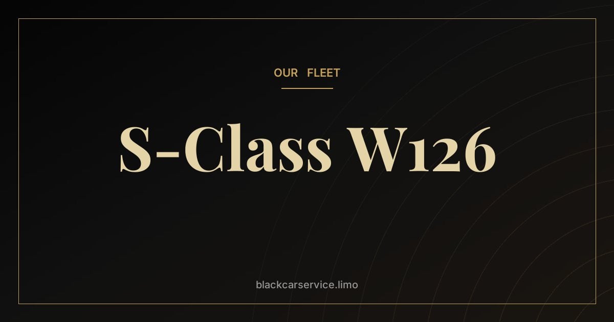 S-Class W126 — Mercedes-Benz W126 S-Class (1979–1991): The Airbag, the Aero Shape and a 12-Year Run
