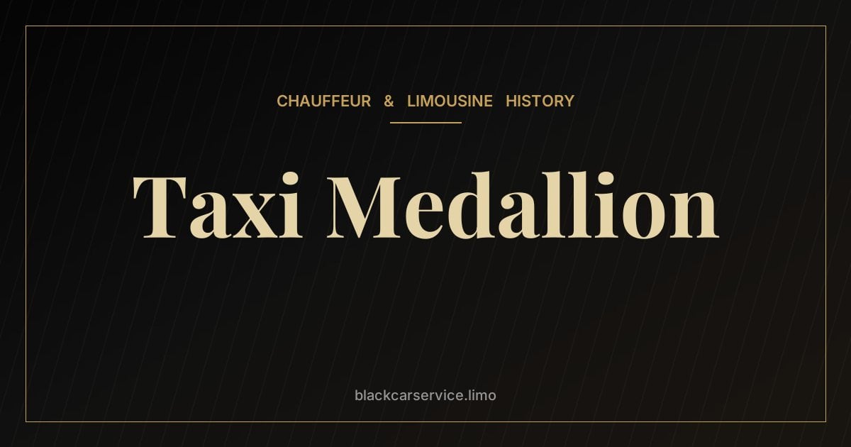 Taxi Medallion — The NYC Taxi Medallion: From the 1937 Haas Act to Boom and Bust