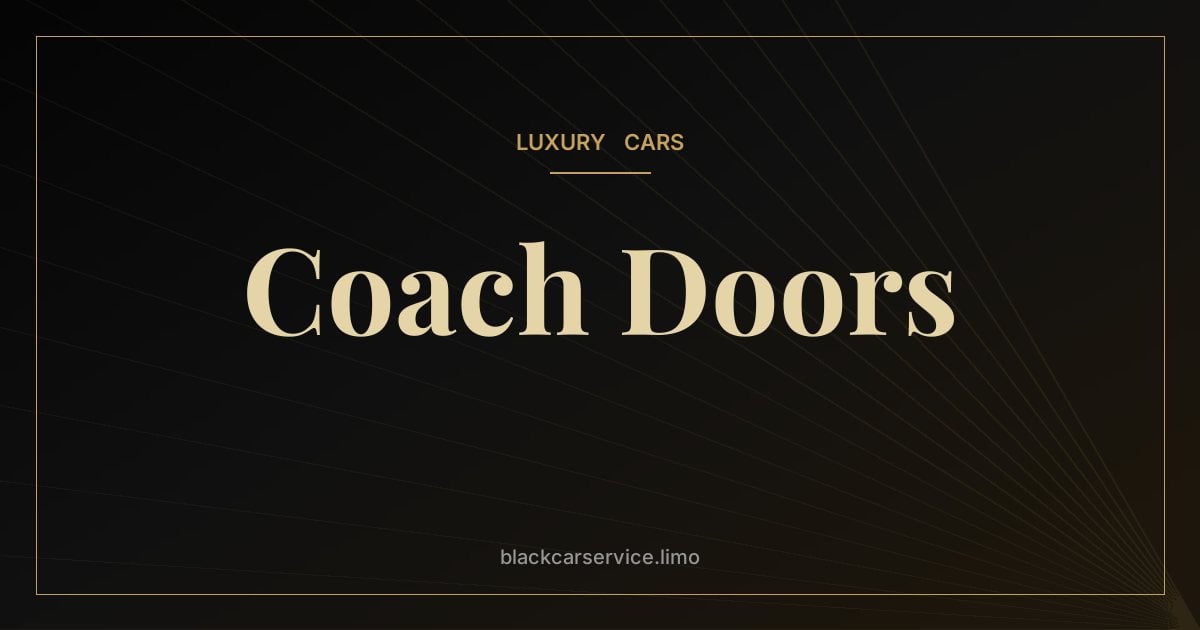 Coach Doors — Rolls-Royce Coach Doors: Why Rear-Hinged Doors Came Back