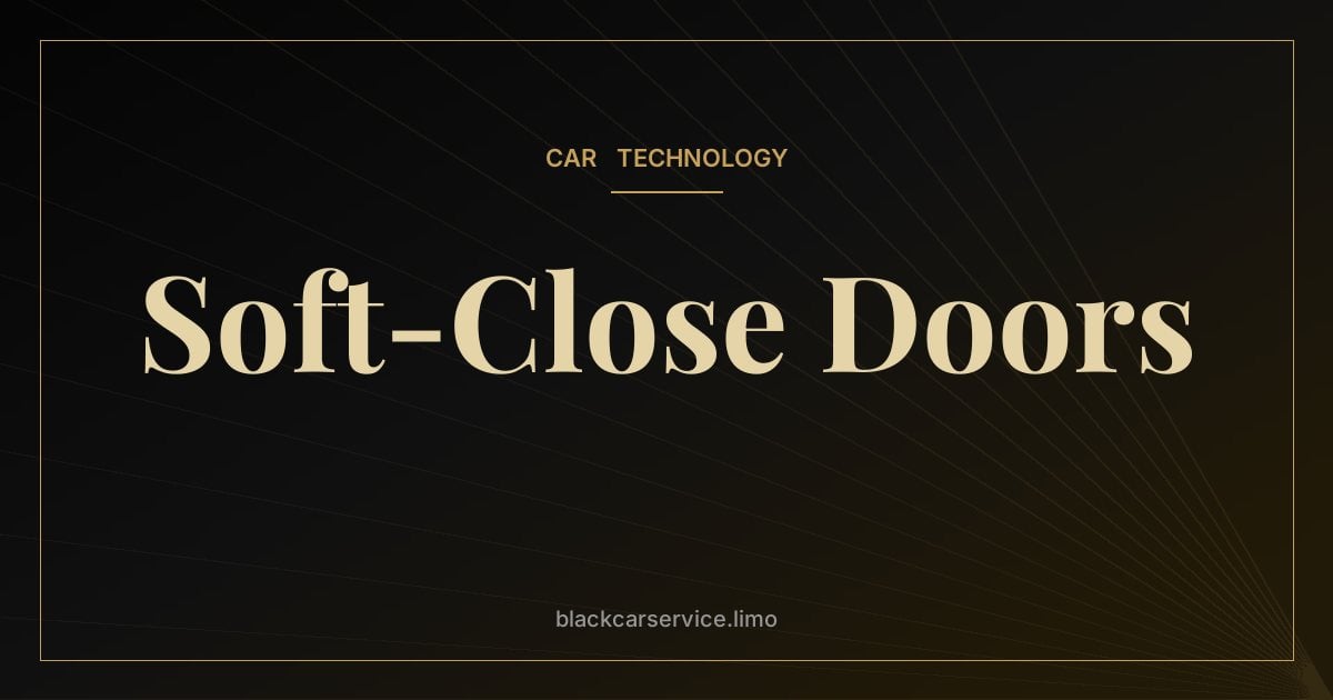 Soft-Close Doors — Soft-Close and Automatic Doors: Why Luxury Car Doors Close Themselves