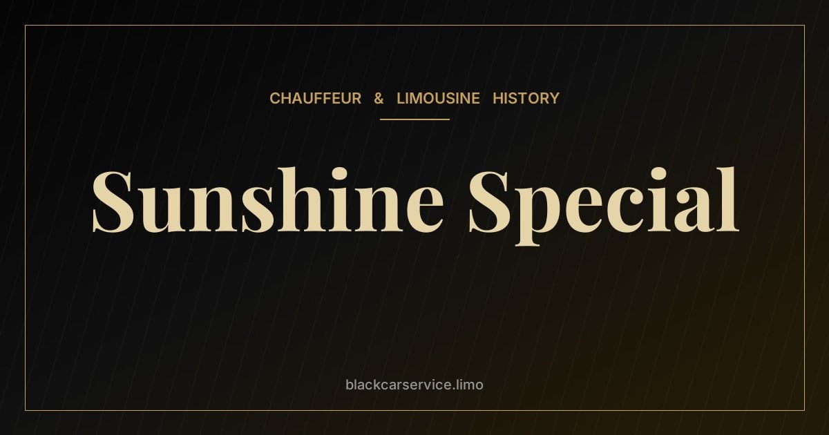 Sunshine Special — The Sunshine Special: Franklin Roosevelt's Lincoln Limousine