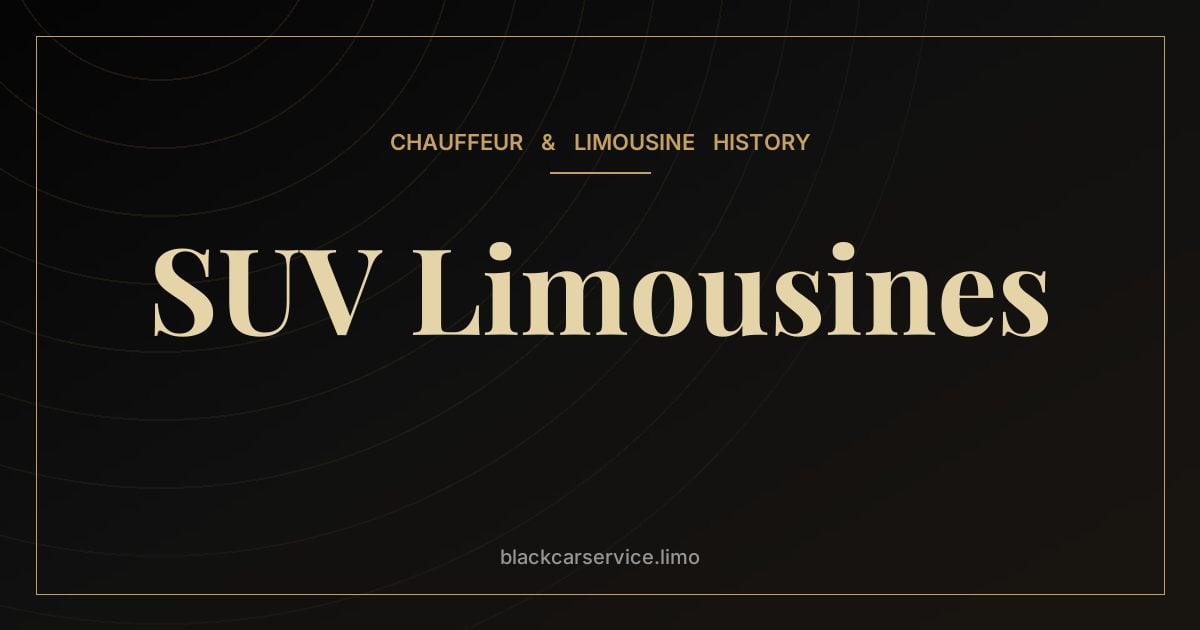 SUV Limousines — SUV Limousines and the Hummer Era: When Bigger Was Better