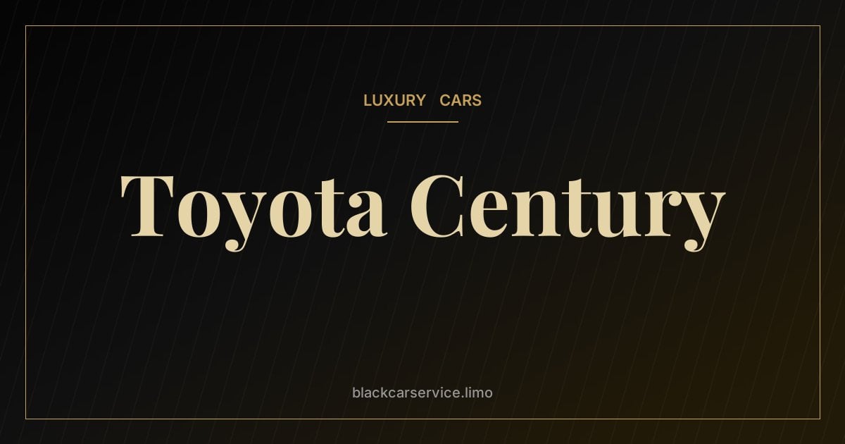 Toyota Century — Toyota Century: Japan's Chauffeur Car and Its Only V12
