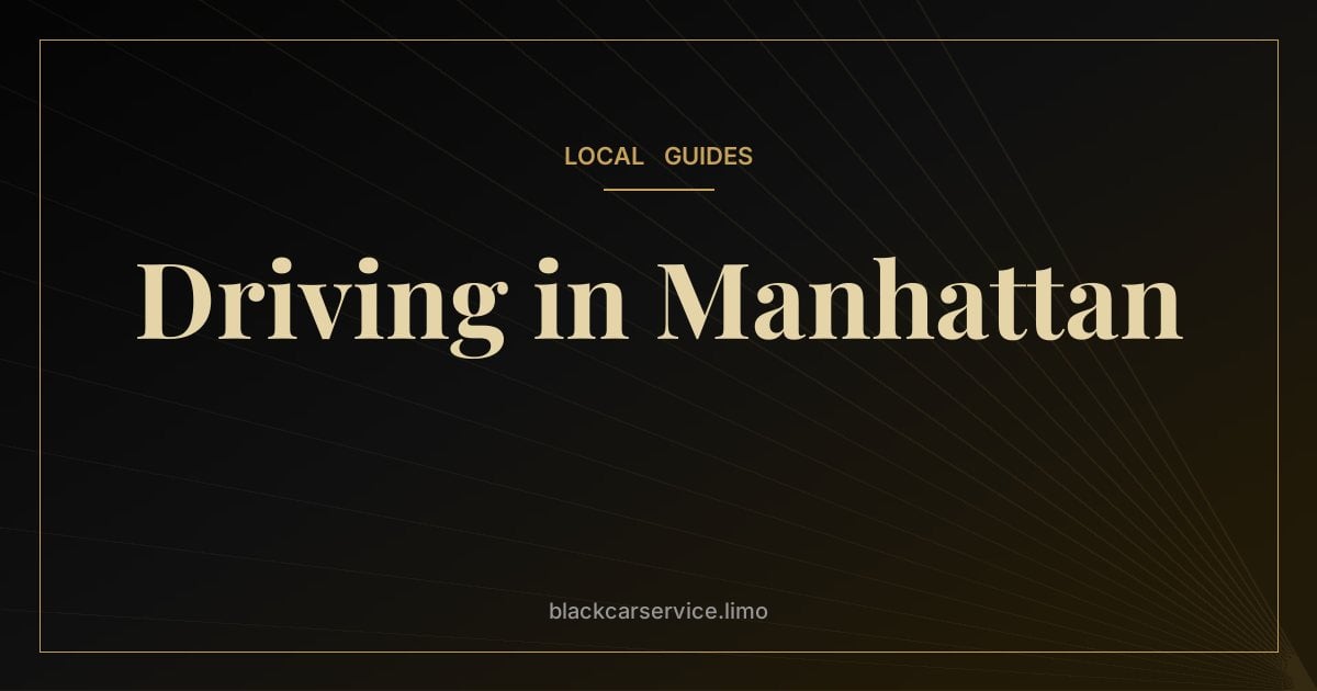 Driving in Manhattan — Should You Drive in Manhattan? Why Most Visitors Shouldn't (and What to Do Instead)