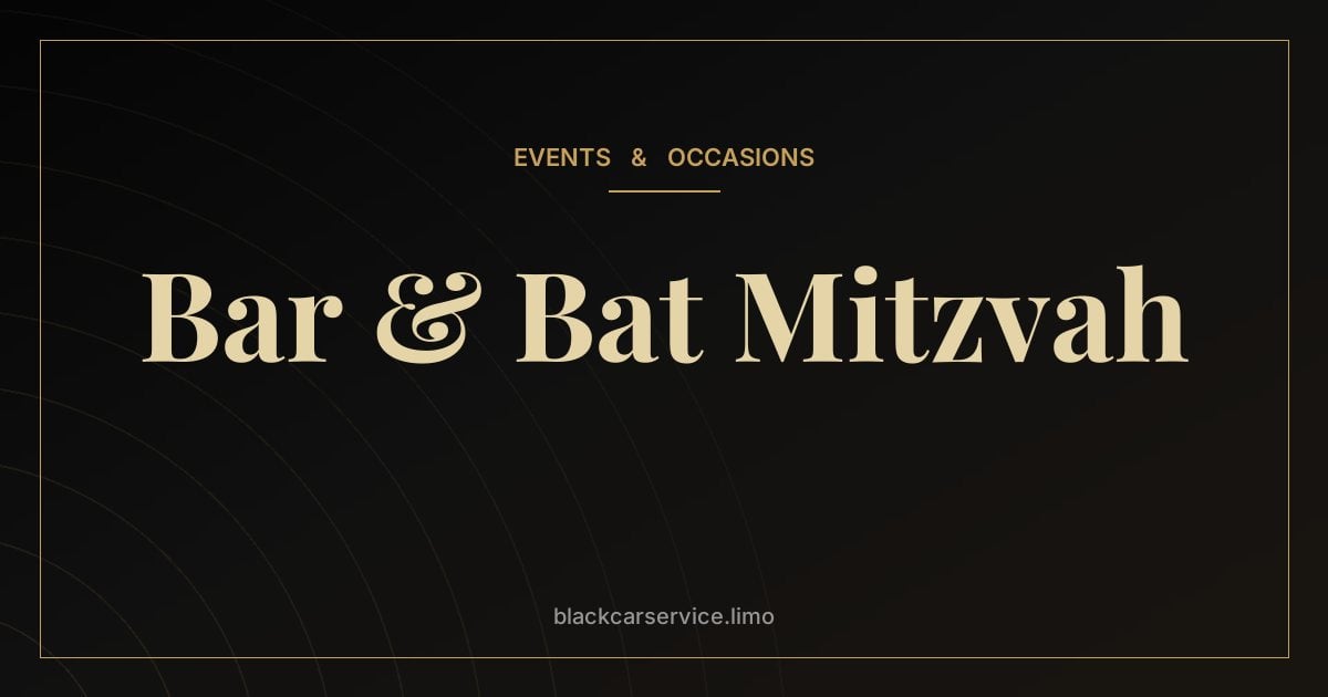 Bar & Bat Mitzvah — Bar and Bat Mitzvah Transportation: Planning for Family, Guests and Teens