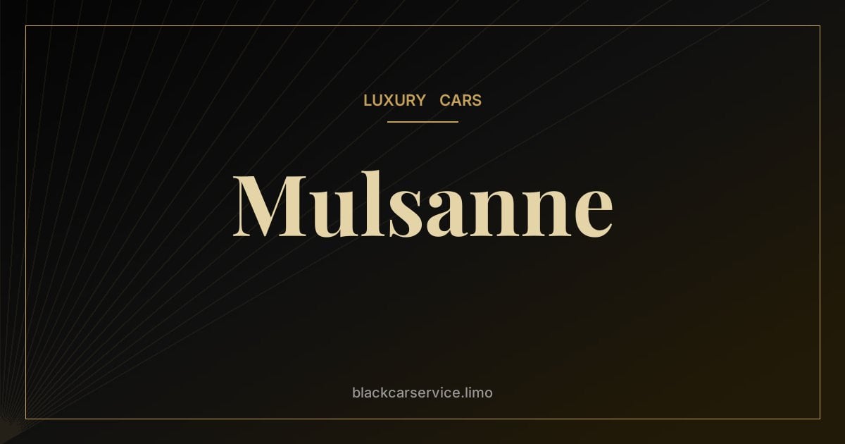Mulsanne — Bentley Mulsanne: The Flagship Named After Le Mans