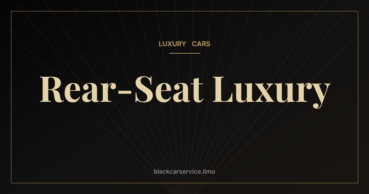 Rear-Seat Luxury — The Best Cars for Rear-Seat Passengers: Sedans, SUVs and Vans Built to Be Driven In