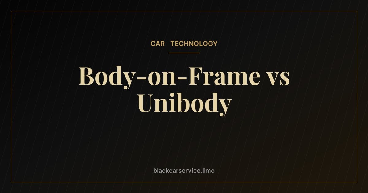 Body-on-Frame vs Unibody — Body-on-Frame vs Unibody: What's the Difference and Why It Matters
