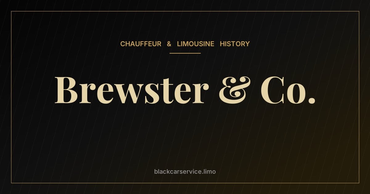 Brewster & Co. — Brewster & Company: New York's Great Carriage and Coachbuilder