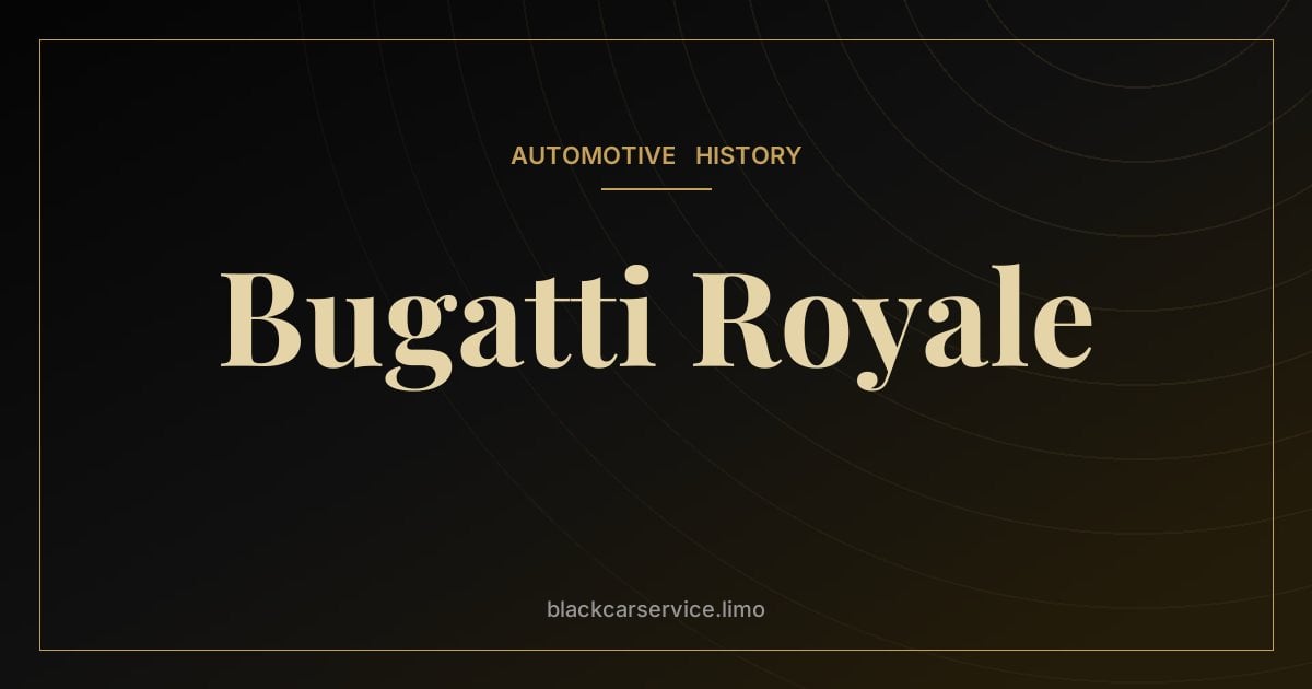 Bugatti Royale — Bugatti Royale: The Car Built for Kings That No King Bought