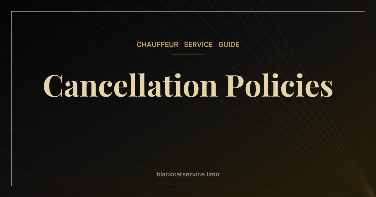 Cancellation Policies — Car Service Cancellation Policies Explained