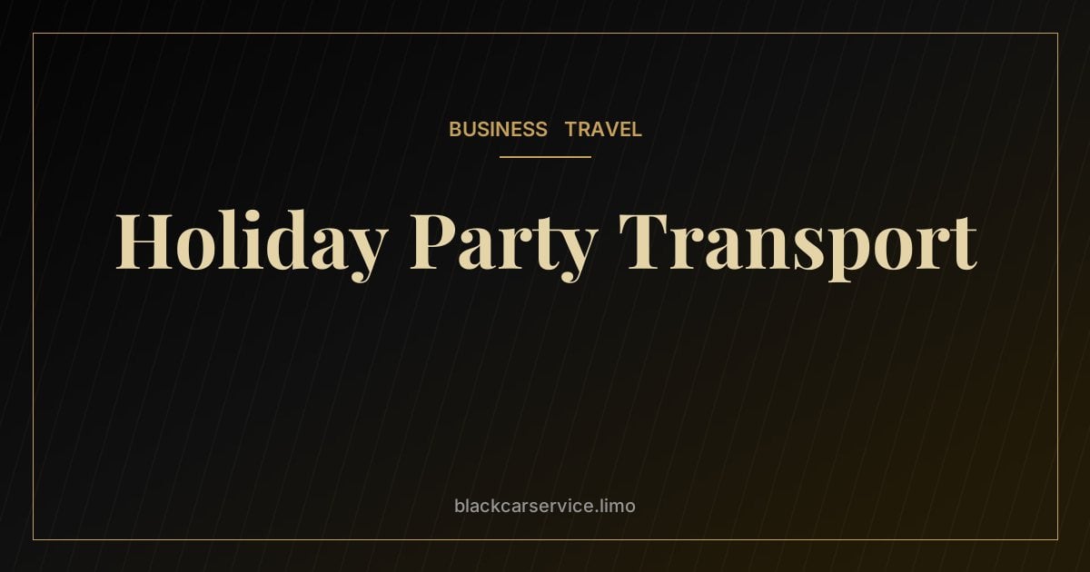 Holiday Party Transport — Corporate Holiday Party Transportation: Keeping Employees Safe and Happy