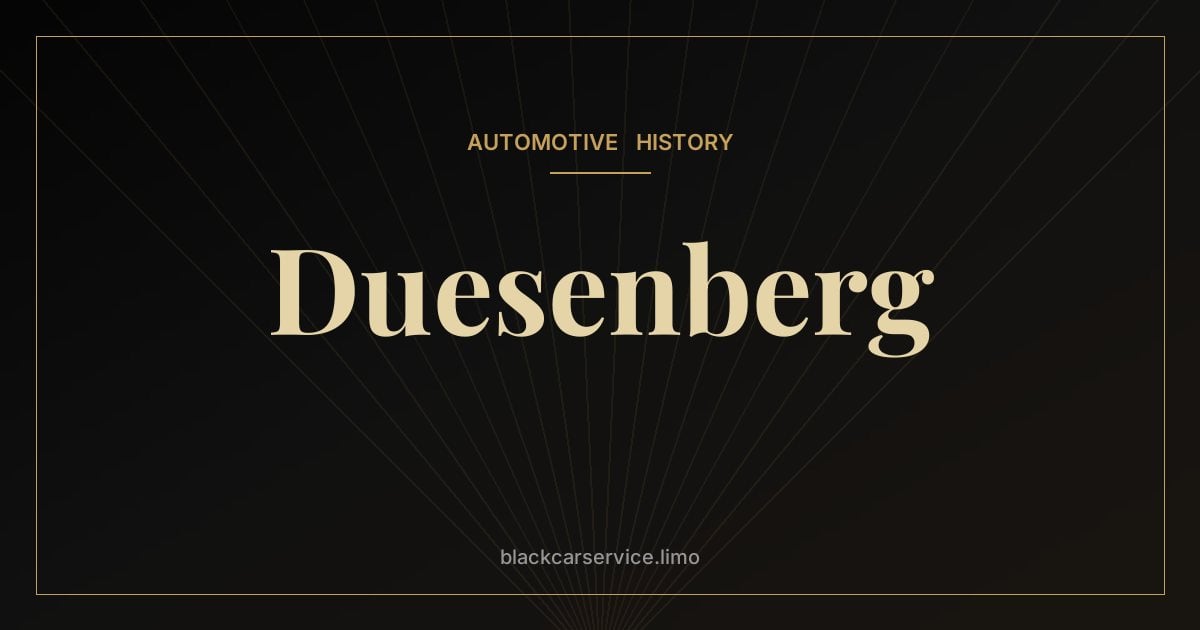 Duesenberg — Duesenberg Model J: America's Greatest Luxury Car of the 1930s