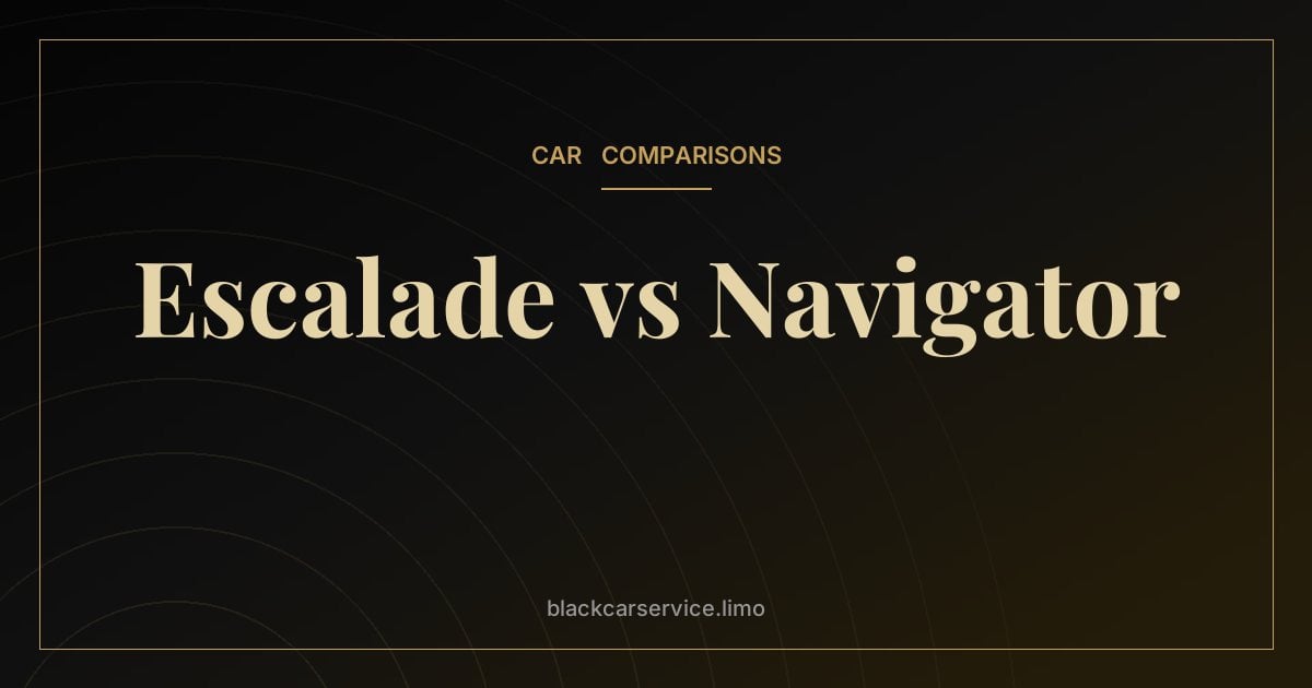 Escalade vs Navigator — Cadillac Escalade vs Lincoln Navigator: America's Luxury SUV Rivalry