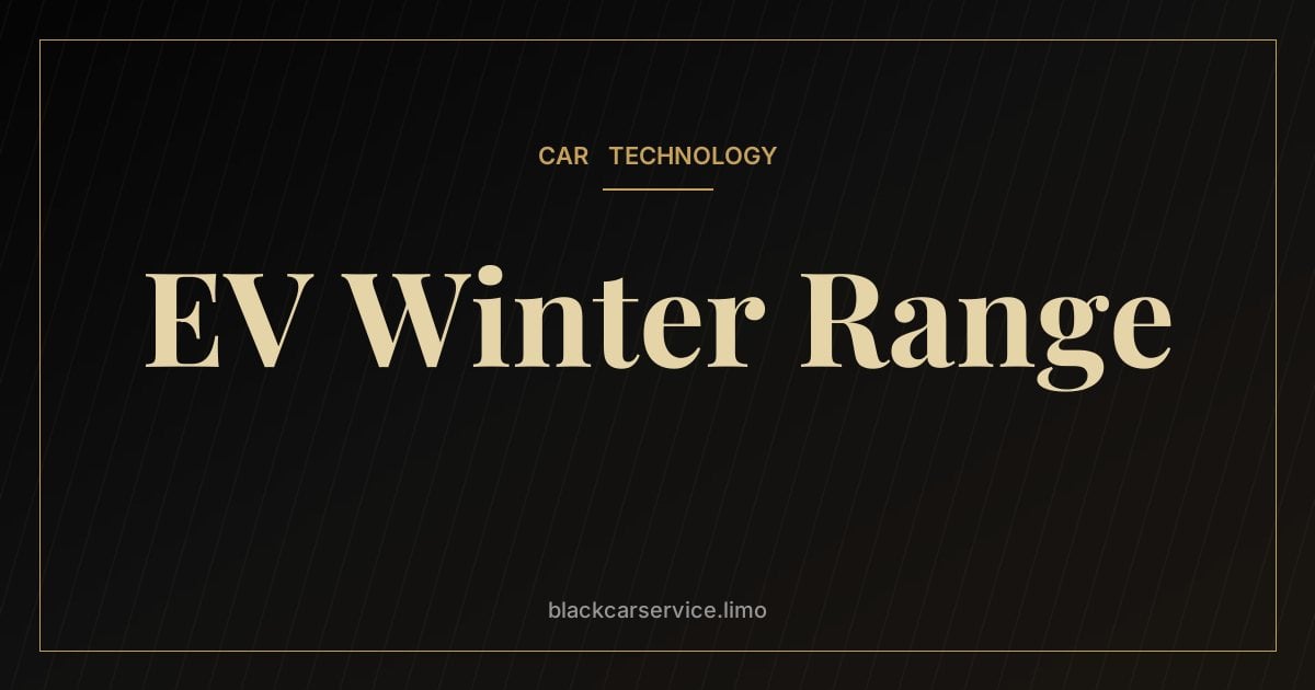 EV Winter Range — Why Electric Cars Lose Range in Winter — and How to Plan for It