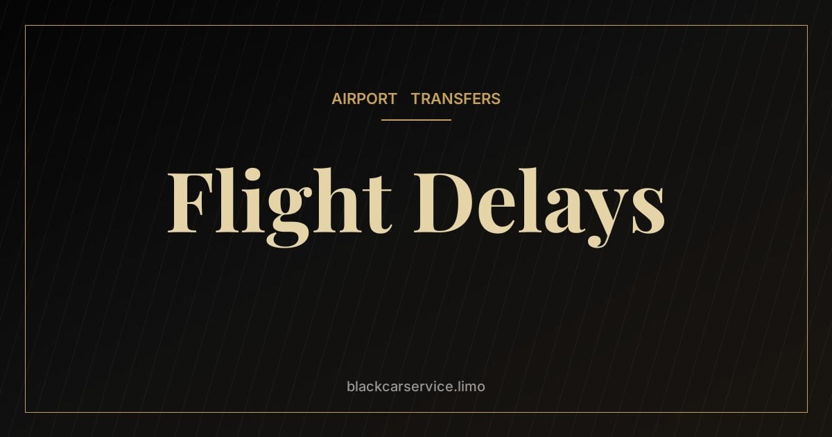 Flight Delays — My Flight Is Delayed — What Happens to My Car Service?