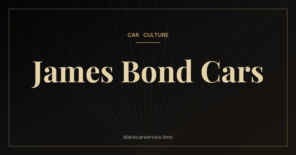 James Bond Cars — James Bond's Cars: From the Aston Martin DB5 to the BMW Years