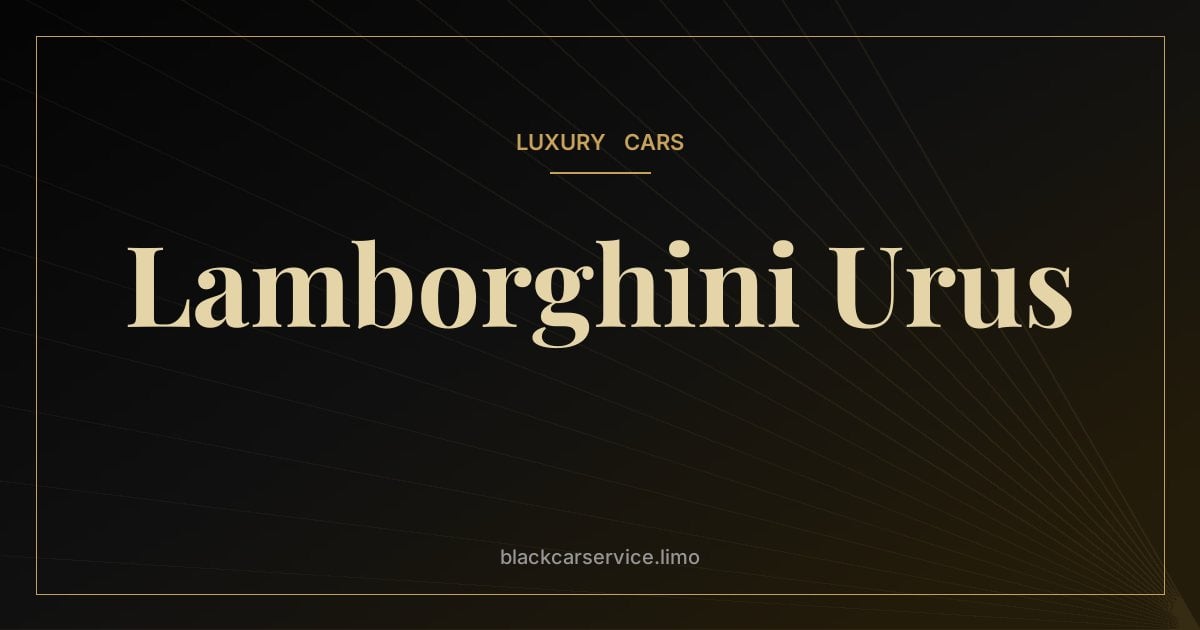 Lamborghini Urus — Lamborghini Urus: The Super SUV That Became Lamborghini's Best-Seller