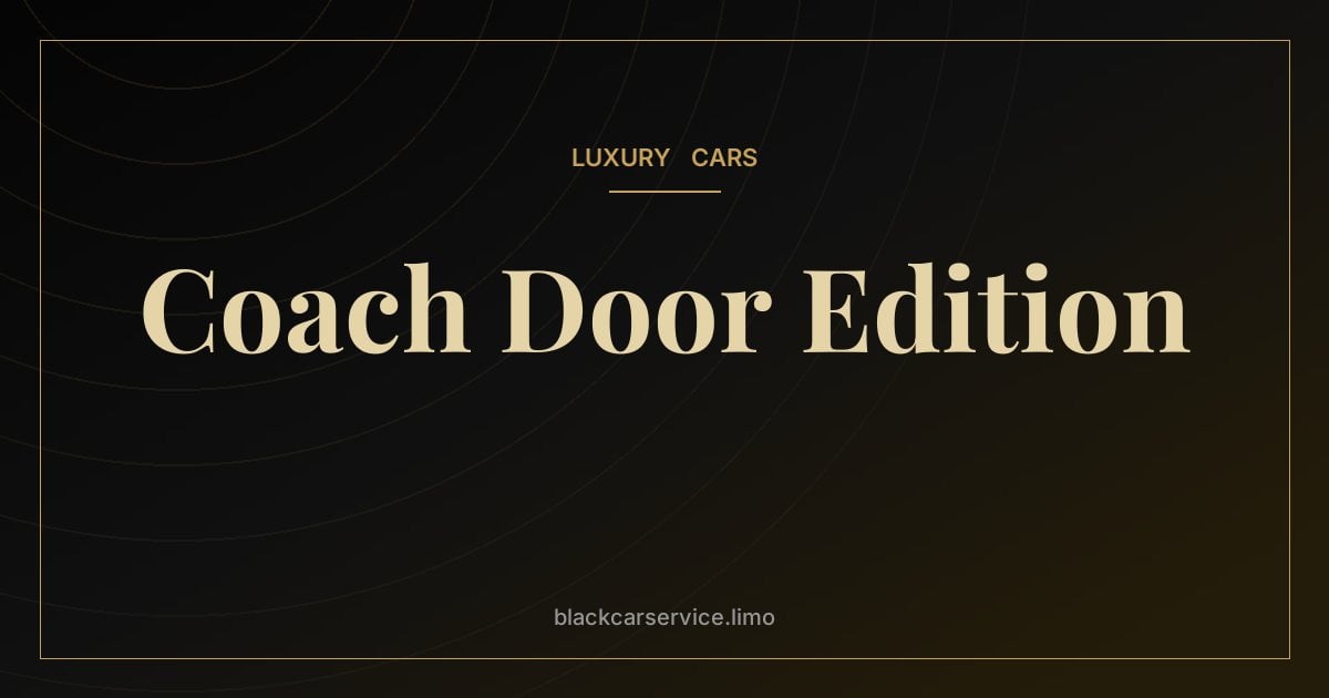 Coach Door Edition — Lincoln Continental Coach Door Edition: The 2019–2020 Suicide-Door Revival
