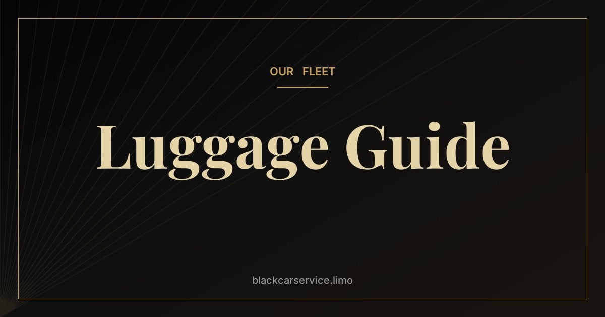 Luggage Guide — How Much Luggage Fits in a Sedan, SUV or Van? A Practical Guide
