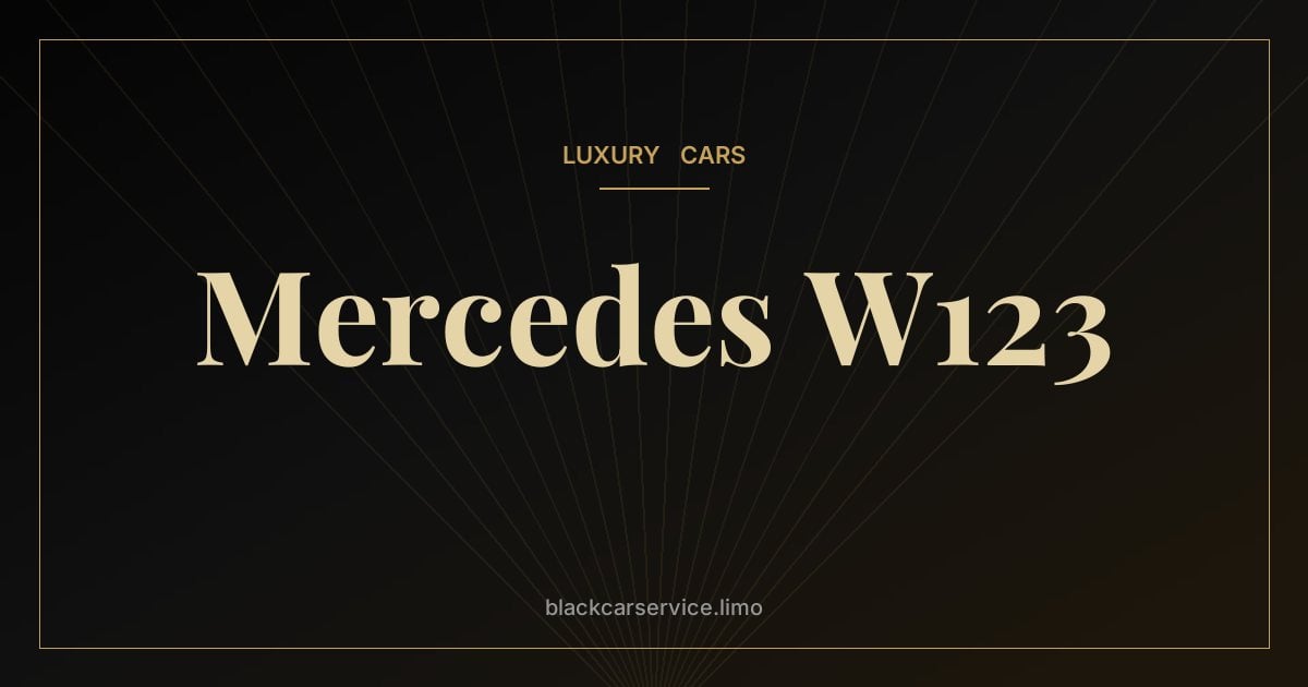 Mercedes W123 — Mercedes-Benz W123: The Indestructible Sedan That Became the World's Taxi