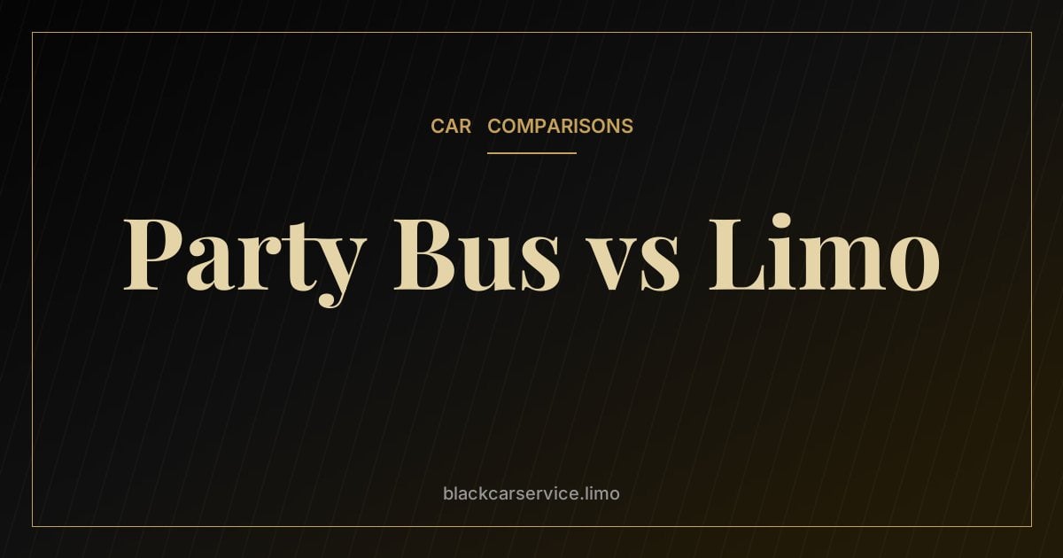 Party Bus vs Limo — Party Bus vs Limousine: Which Is Right for Your Celebration?