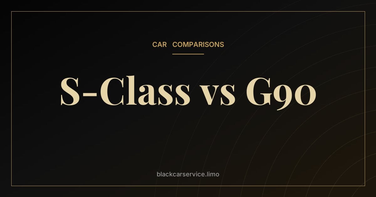 S-Class vs G90 — Mercedes S-Class vs Genesis G90: Is the Korean Flagship a Real Rival?