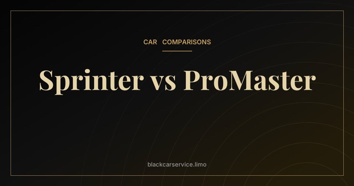 Sprinter vs ProMaster — Mercedes-Benz Sprinter vs Ram ProMaster: Rear-Drive Premium vs Front-Drive Practical