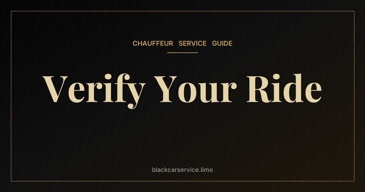 Verify Your Ride — Verify Your Ride: Safety Tips for Car Service and Airport Pickups