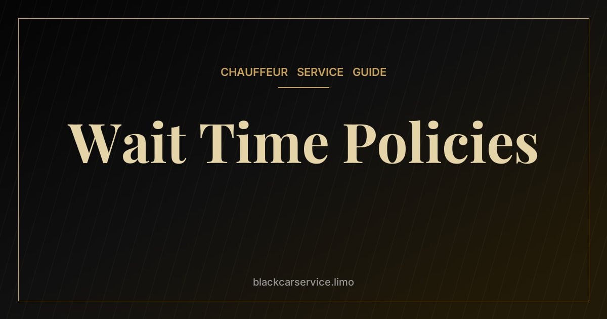 Wait Time Policies — Car Service Wait Time Policies Explained