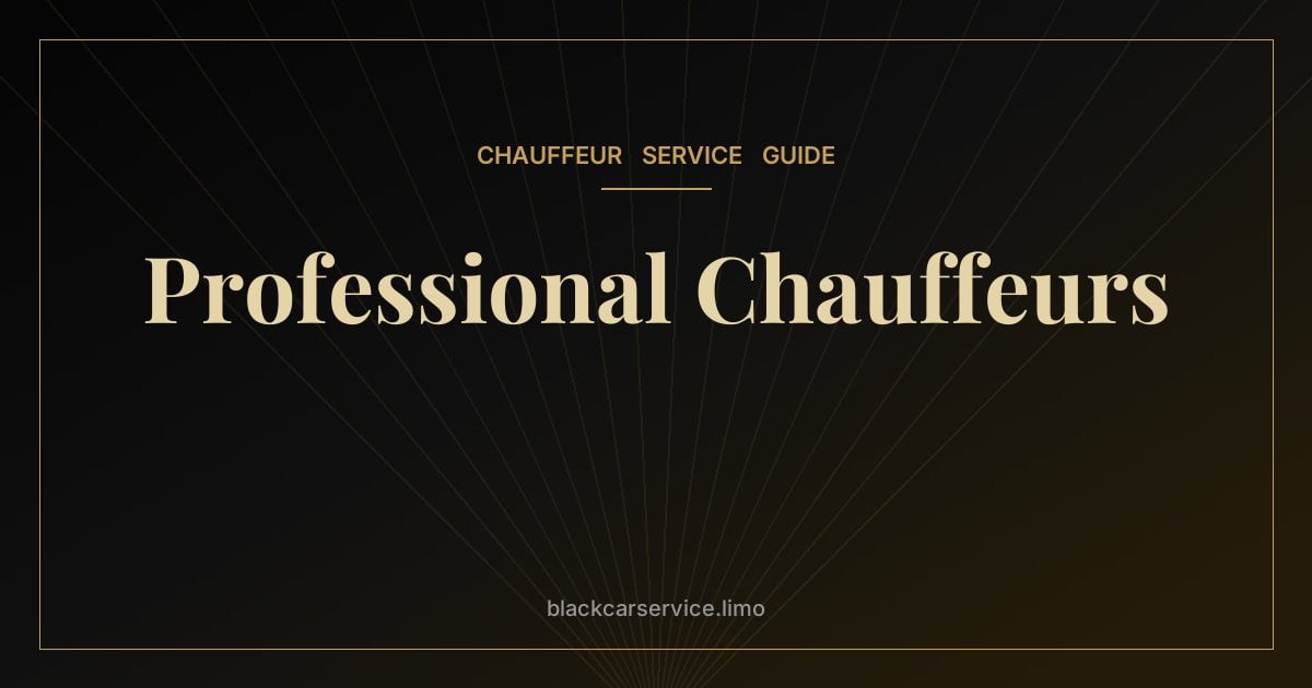 Professional Chauffeurs — What to Expect From a Professional Chauffeur